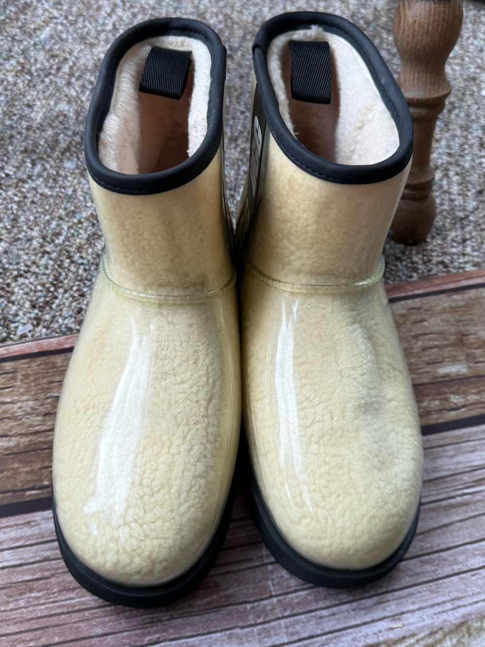 UGG Cream Clear Shearling Lined Boot